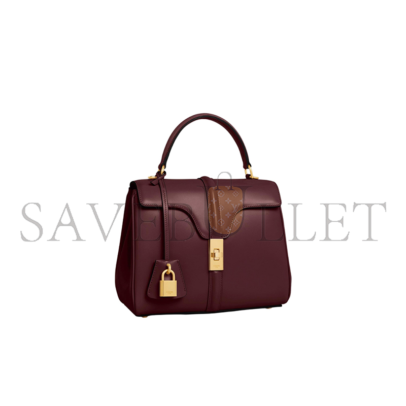 CELINE MINI 16 IN SATINATED CALFSKIN 188003BEY (17.5*14*7cm)
